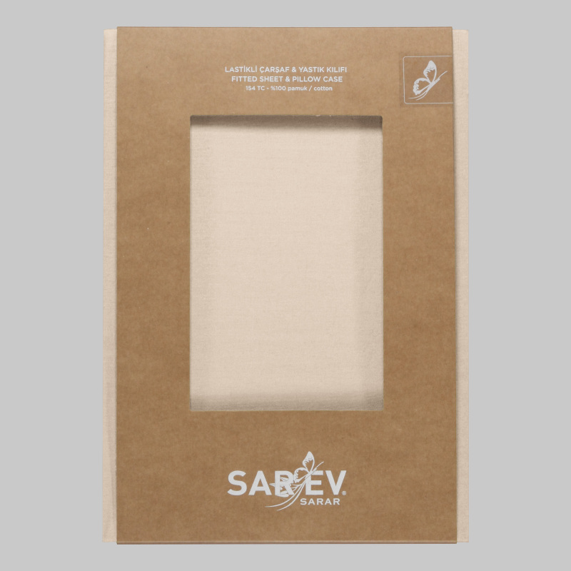 Fitted Ranforce Çarşaf Seti 120X200 Krem - SAREV