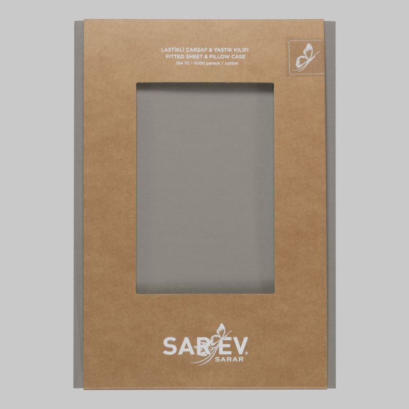 Fitted Ranforce Çarşaf Seti 120X200 Gri - SAREV