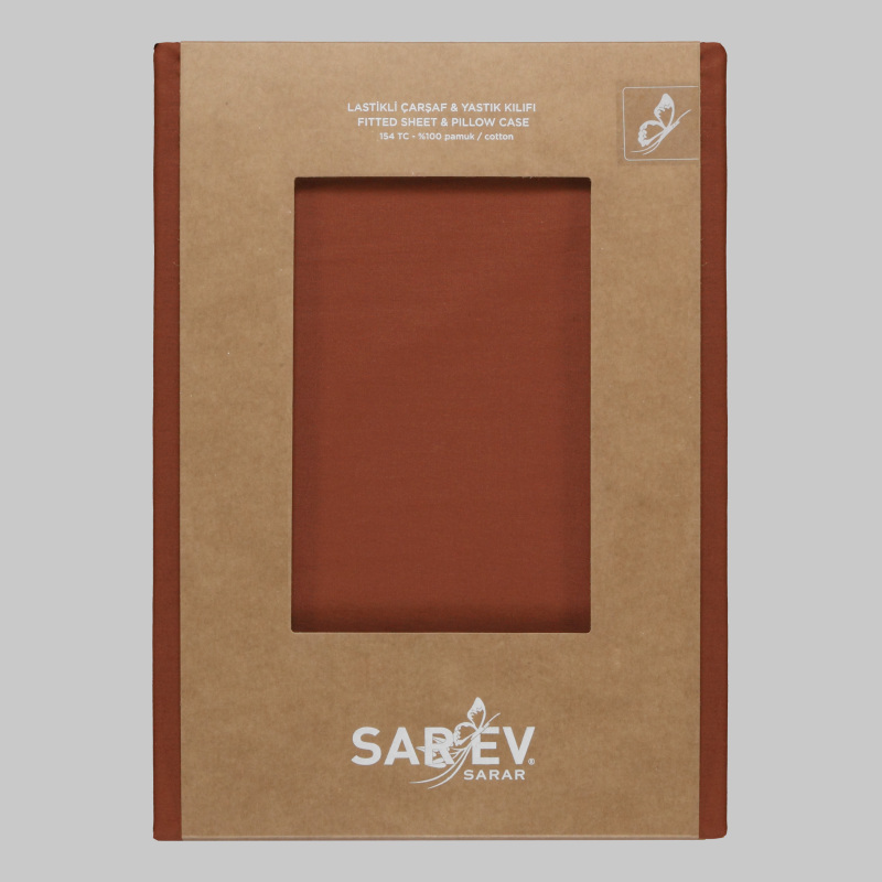 Fitted Ranforce Çarşaf Seti 120X200 Taba - SAREV