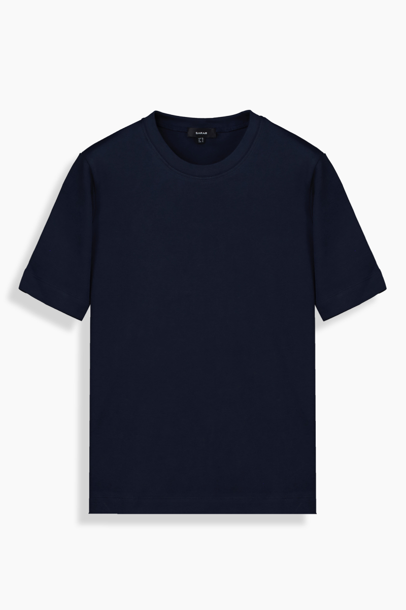 Fiyero Bisiklet Yaka Lacivert Tişört - 1