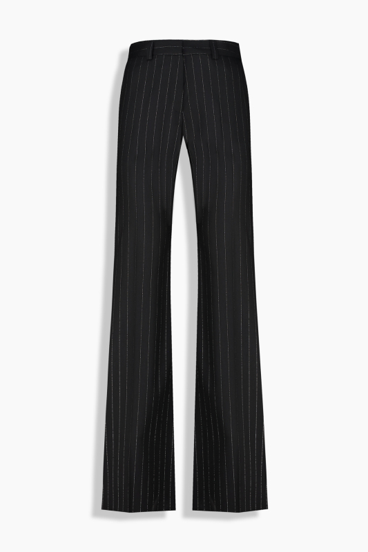 Fleet Çizgili Siyah Pantolon - SARAR WOMAN