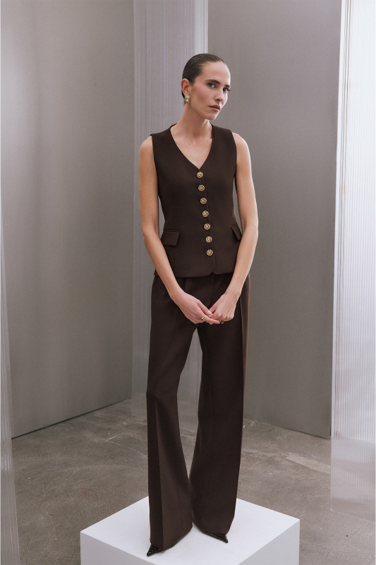 Flexy Kahverengi Pantolon - SARAR WOMAN