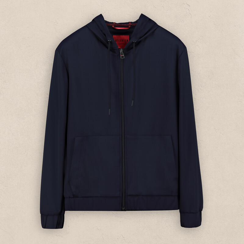 Florya Kapüşonlu Lacivert Mont - INTERVIEW