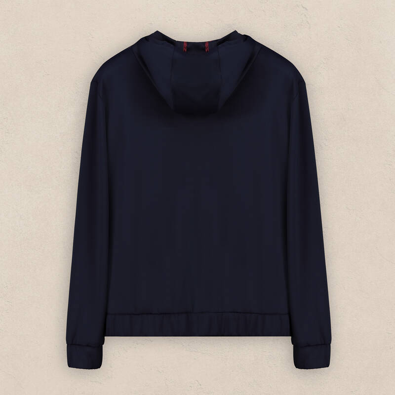 Florya Kapüşonlu Lacivert Mont - 2