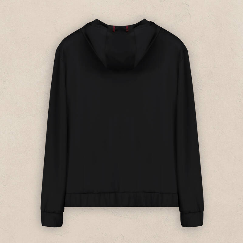 Florya Kapüşonlu Siyah Mont - 2