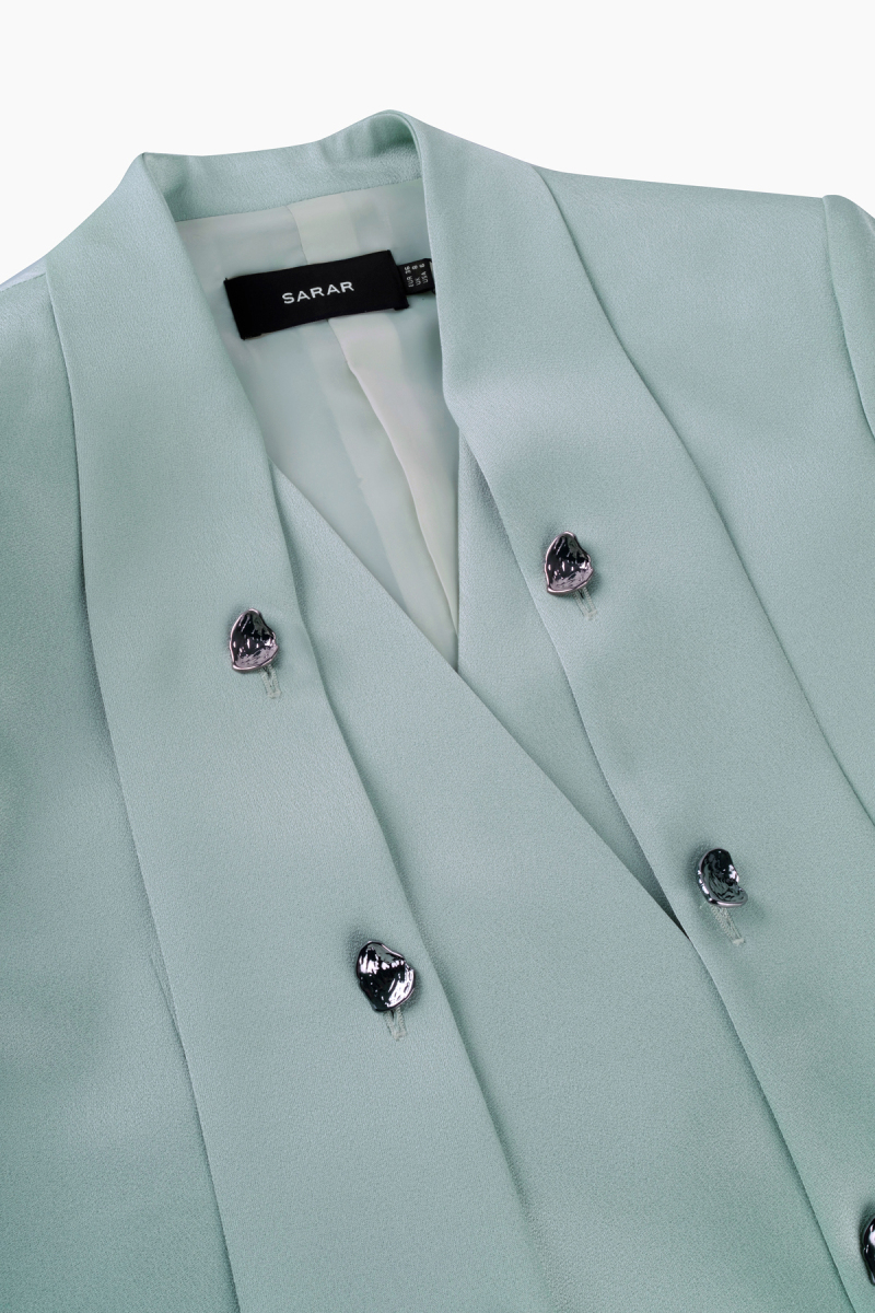 Fraba Çağla Yeşili Kısa Kol Ceket - 4