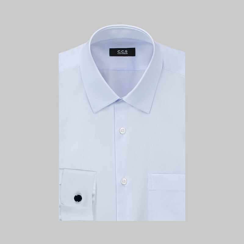 Frank Klasik Geniş Manşet Açık Mavi Gömlek - CCS SARAR