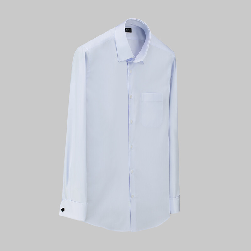 Frank Klasik Geniş Manşet Açık Mavi Gömlek - CCS SARAR