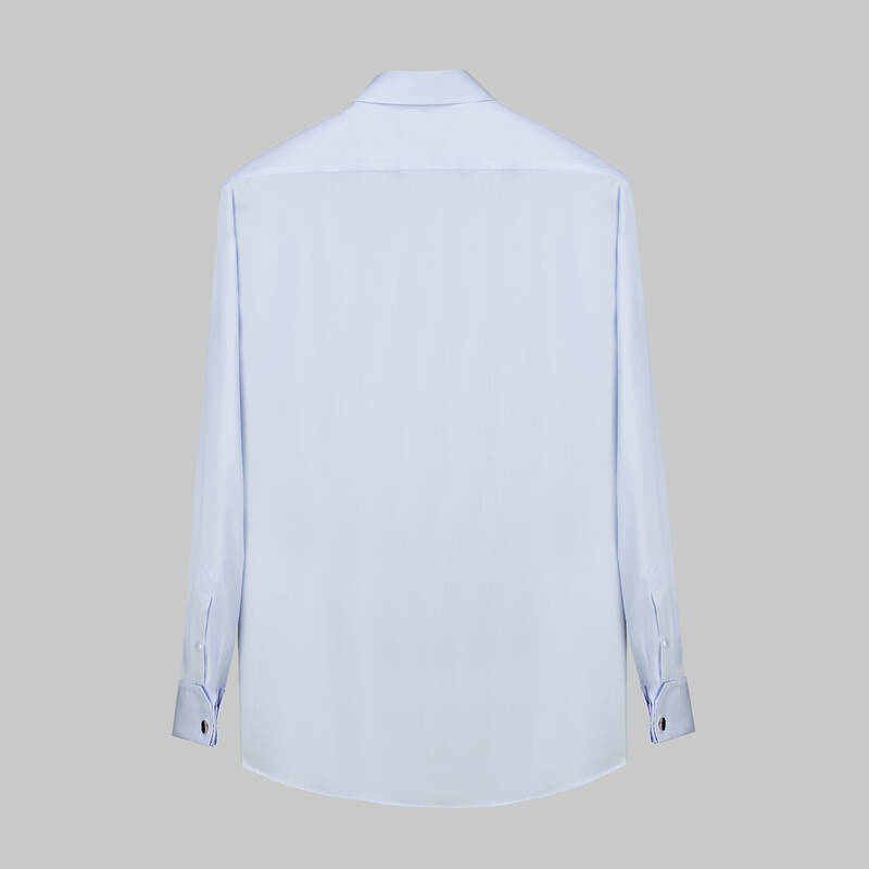 Frank Klasik Geniş Manşet Açık Mavi Gömlek - 2