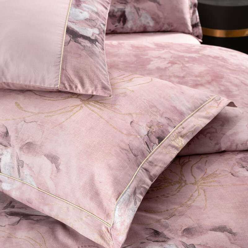 Freza Saten Çift Kişilik Pembe Nevresim Takımı - SAREV