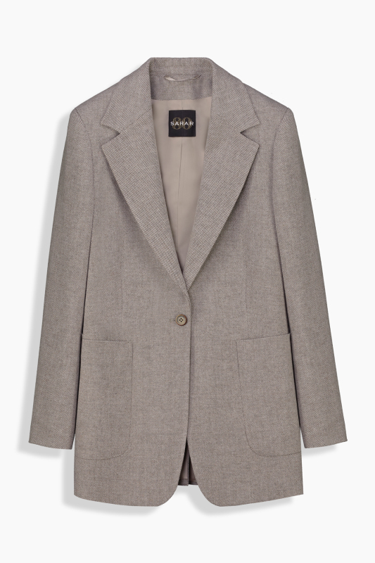 Galile Koyu Bej Ceket - SARAR WOMAN