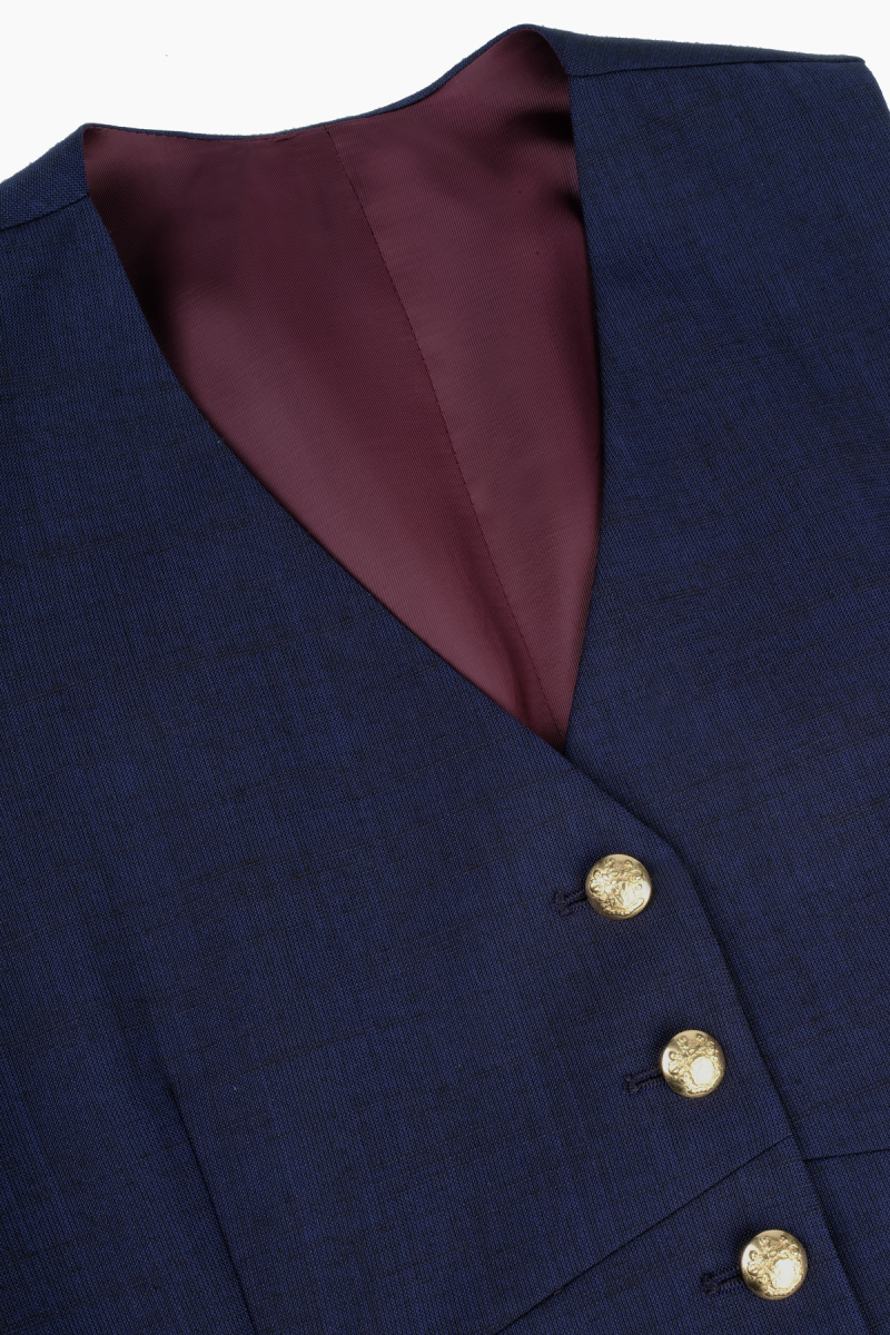Gaudy Lacivert Yelek - 3