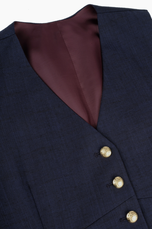 Gaudy Lacivert Yelek - SARAR WOMAN