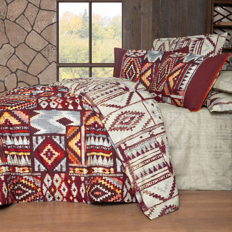 Gilya Fancy Poplin King Size Bordo Nevresim Takımı - SAREV