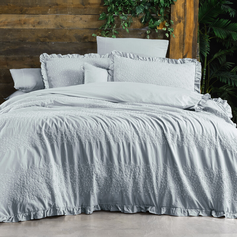 Girona Nevresim Takımı King Size Mavi - SAREV