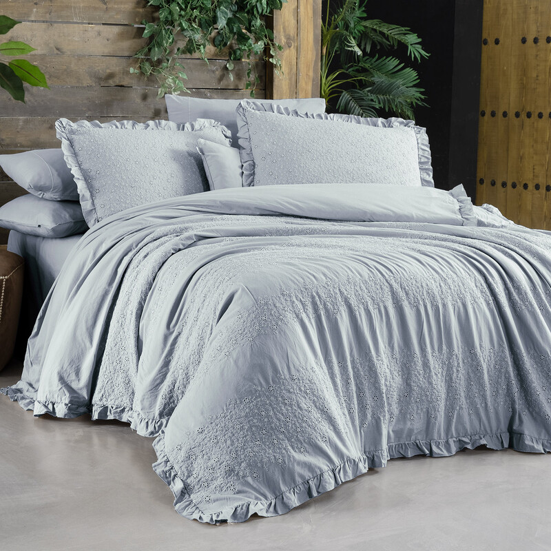 Girona Nevresim Takımı King Size Mavi 