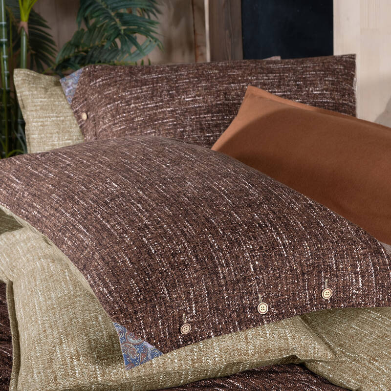 Glamis Flanel King Size Nevresim Takımı Taba - 3