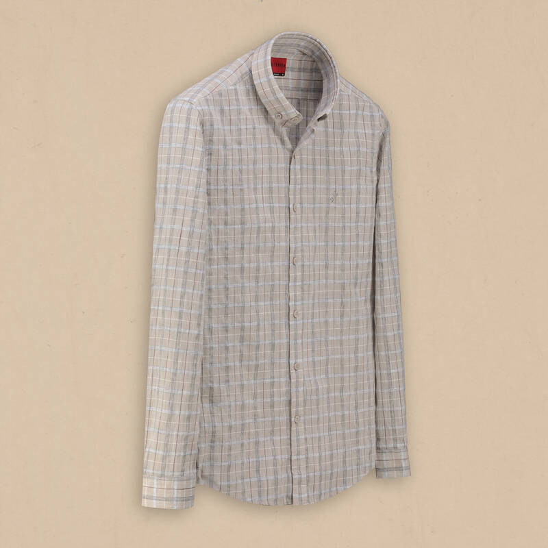 Goias Açık Kahverengi Pamuklu Gömlek - 1