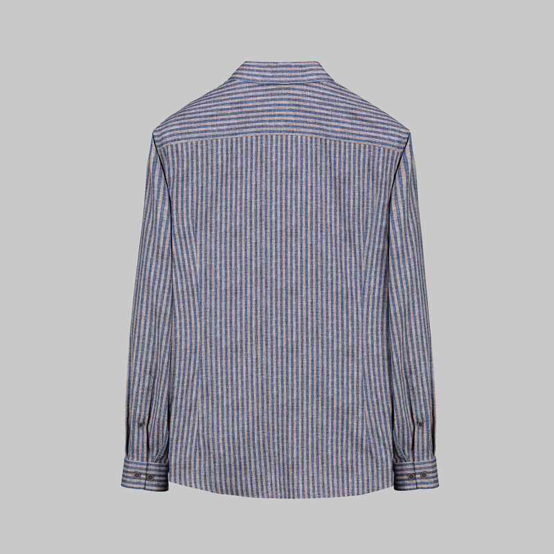 Goias Çizgili Açık Kahverengi Gömlek - INTERVIEW