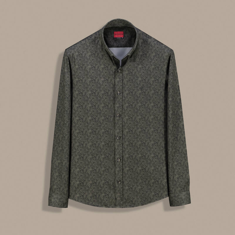 Goias Desenli Haki Gömlek - 1