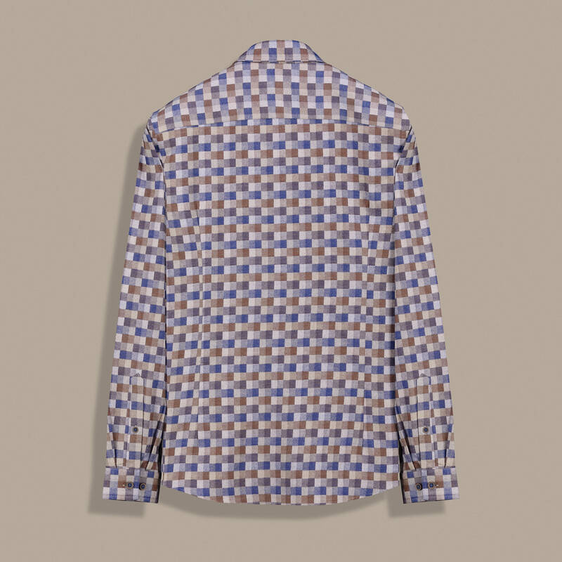 Goias Desenli Pamuklu Kahverengi Gömlek - 2