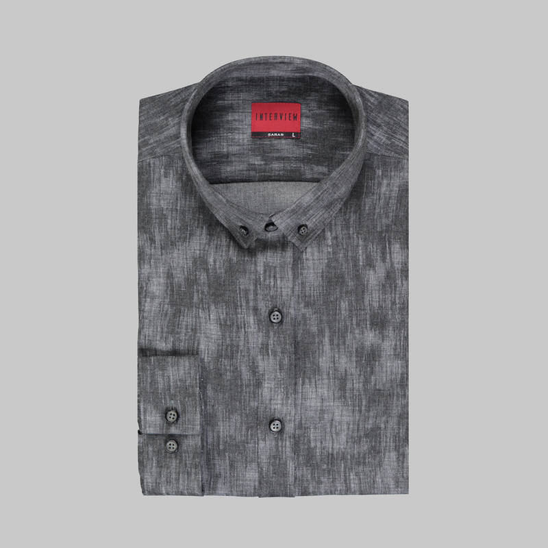 Goias Desenli Gri Gömlek - 3