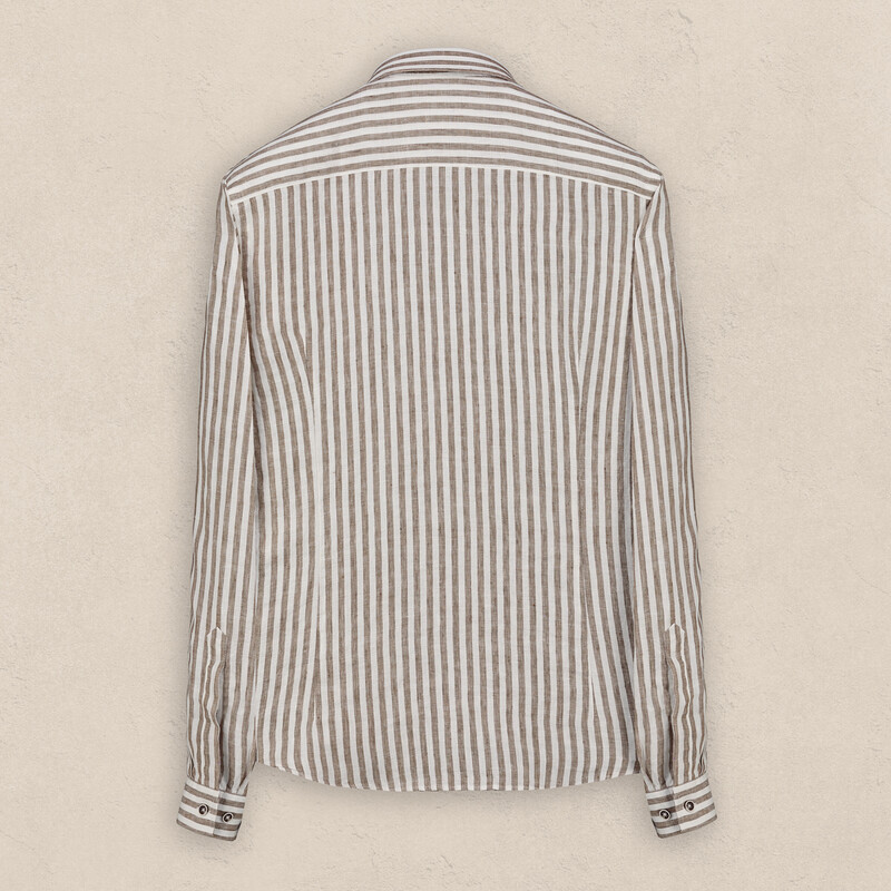 Goias Kahverengi Keten Gömlek - INTERVIEW