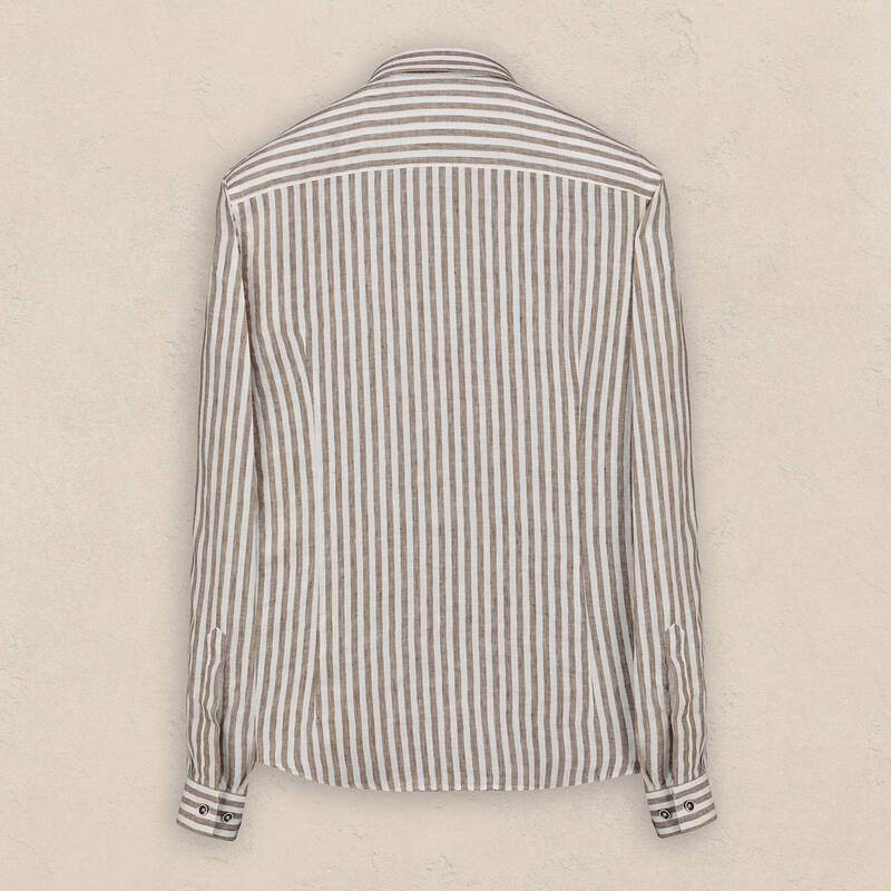 Goias Kahverengi Keten Gömlek - 2