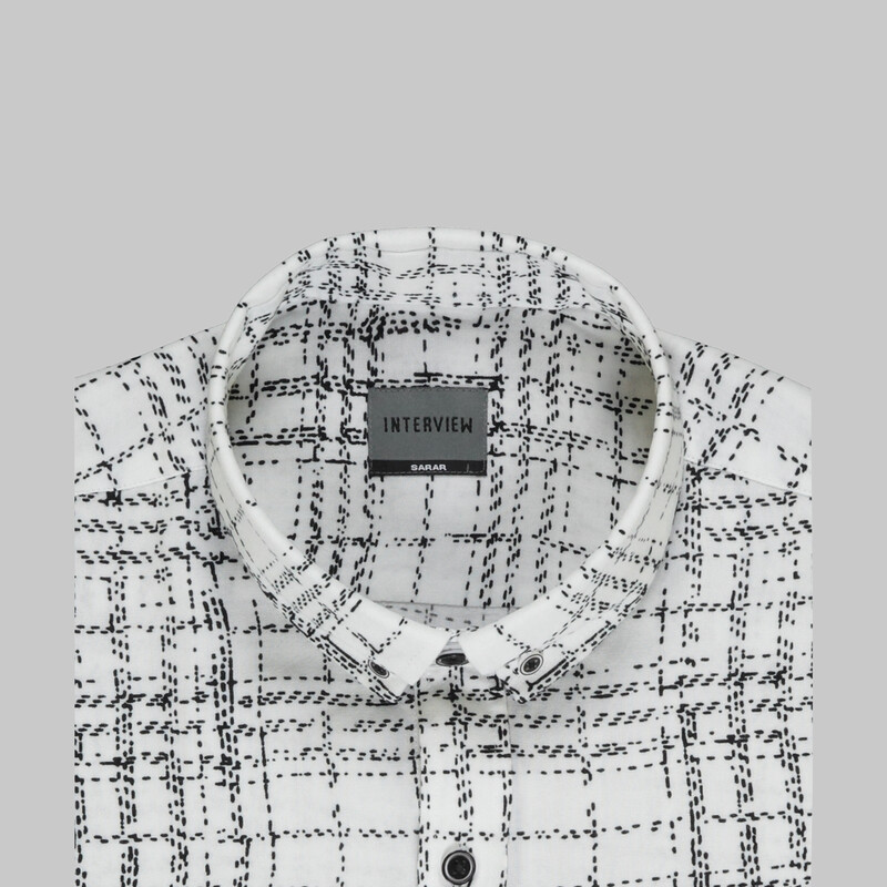 Goias Kareli Beyaz Slim Gömlek - INTERVIEW