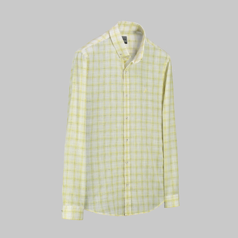 Goias Kareli Slim Sarı Gömlek - INTERVIEW