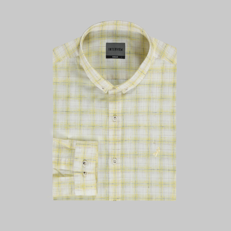 Goias Kareli Slim Sarı Gömlek - INTERVIEW