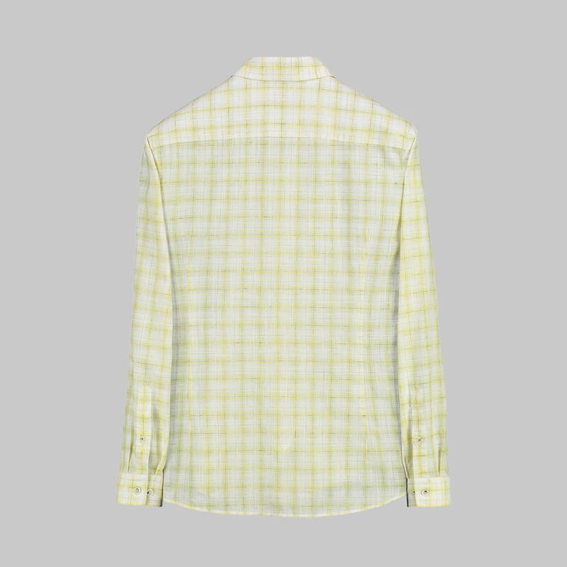 Goias Kareli Slim Sarı Gömlek - 3