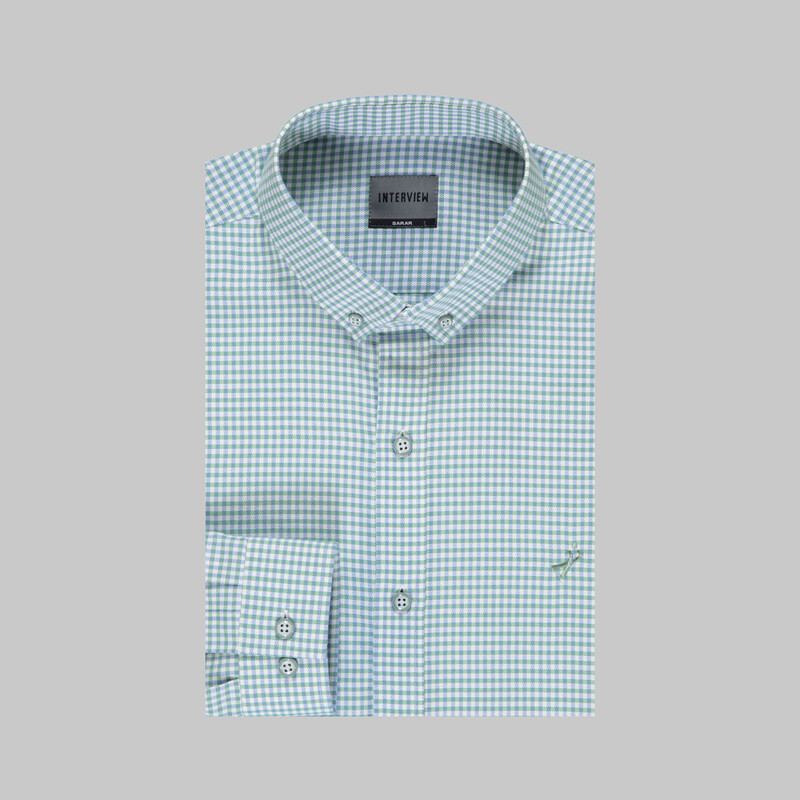 Goias Kareli Slim Yeşil Gömlek - INTERVIEW