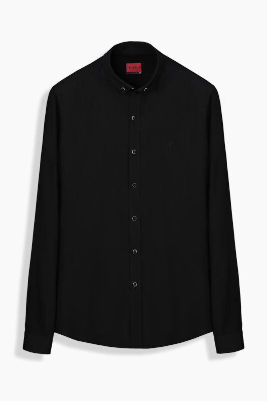 Goias Klasik Siyah Gömlek 