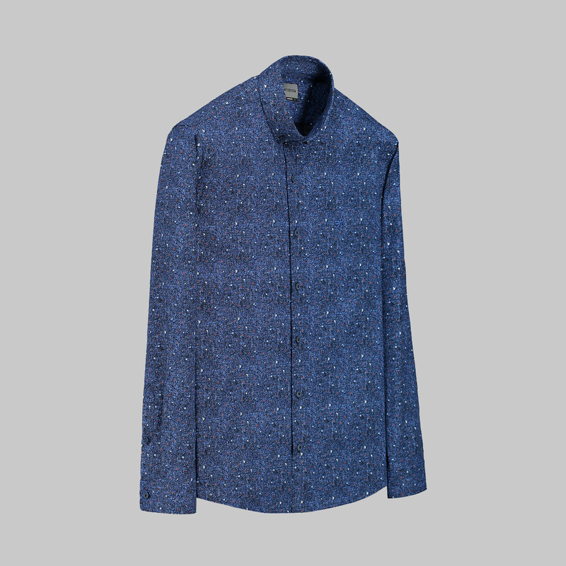 Goias Lacivert Uzun Kol Gömlek 