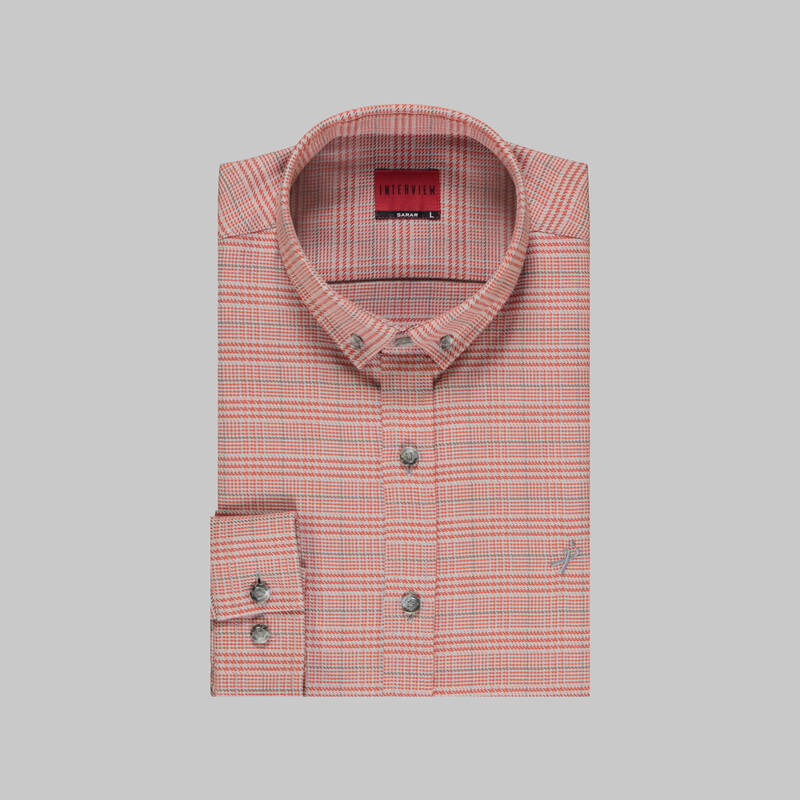 Goias Kareli Desenli Kırmızı Gömlek - 3