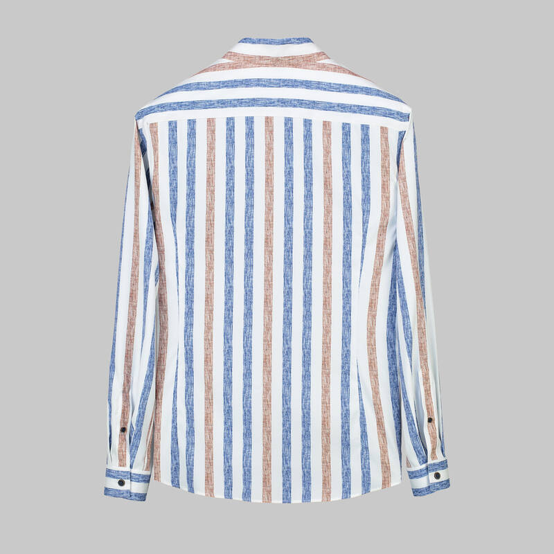 Goias Çizgili Soho Kahverengi Gömlek - 2