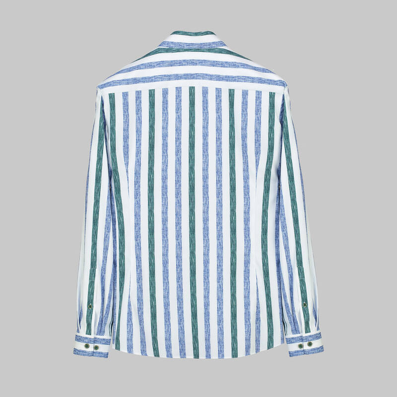 Goias Çizgili Soho Yeşil Gömlek - 2