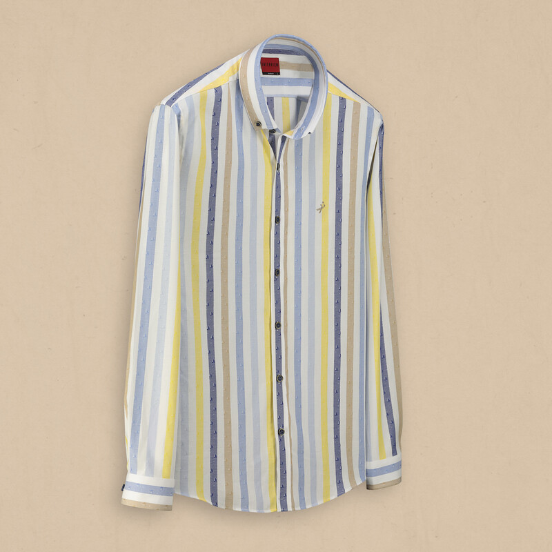 Goias Pamuklu Mavi Gömlek 