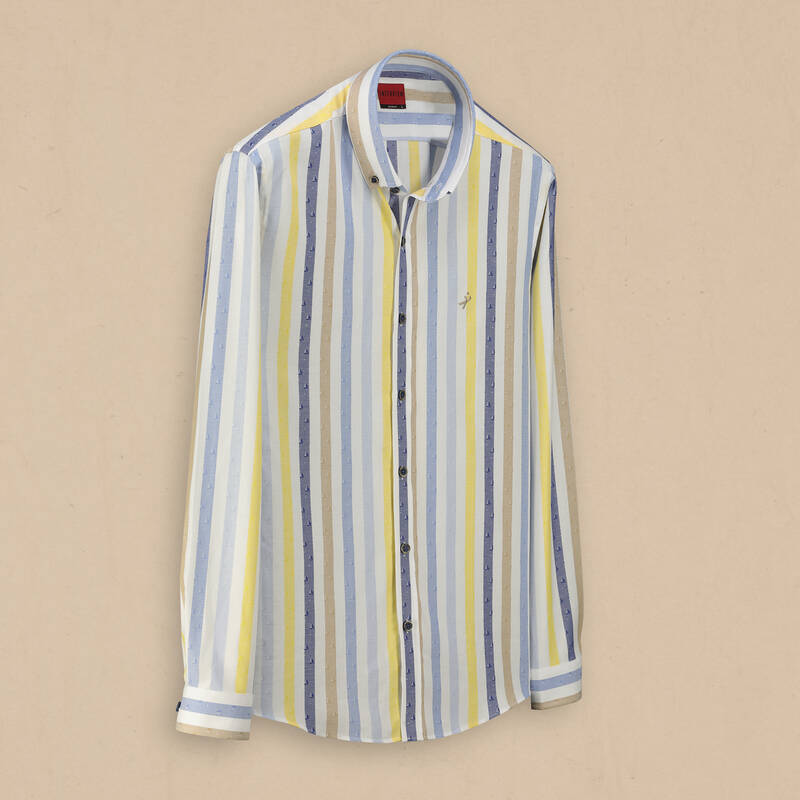 Goias Pamuklu Mavi Gömlek - 1