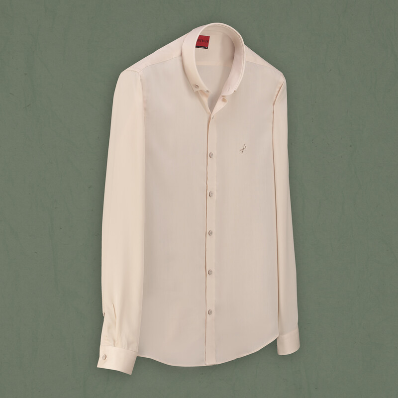 Goias Uzun Kol Bej Gömlek 