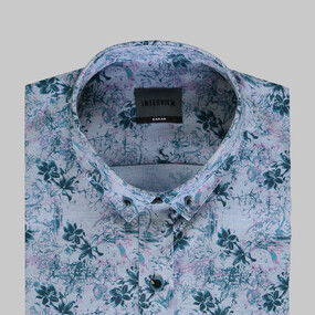 Goias Çiçek Desenli Yeşil Gömlek - INTERVIEW