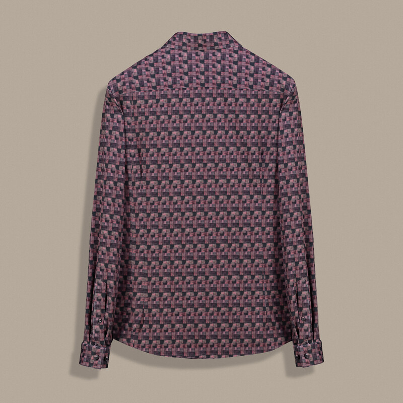 Goias Uzun Kol Soho Desenli Gül Kurusu Gömlek - INTERVIEW