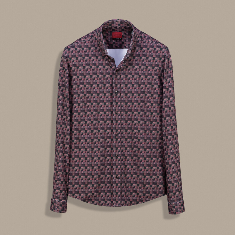 Goias Uzun Kol Soho Desenli Gül Kurusu Gömlek 