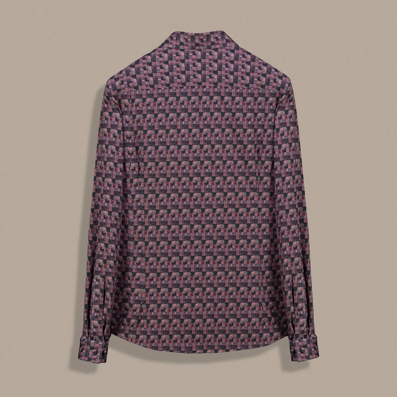 Goias Uzun Kol Soho Desenli Gül Kurusu Gömlek - 2