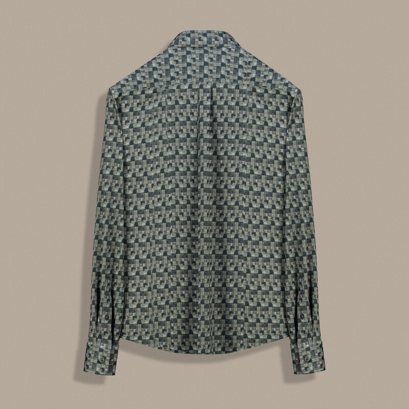 Goias Uzun Kol Soho Desenli Yeşil Gömlek - INTERVIEW