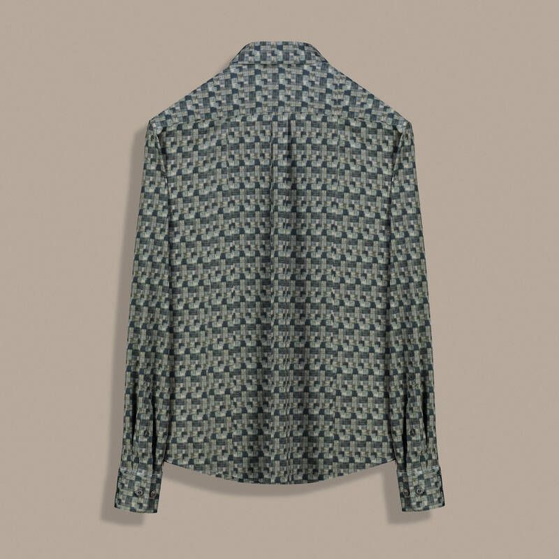 Goias Uzun Kol Soho Desenli Yeşil Gömlek - 2