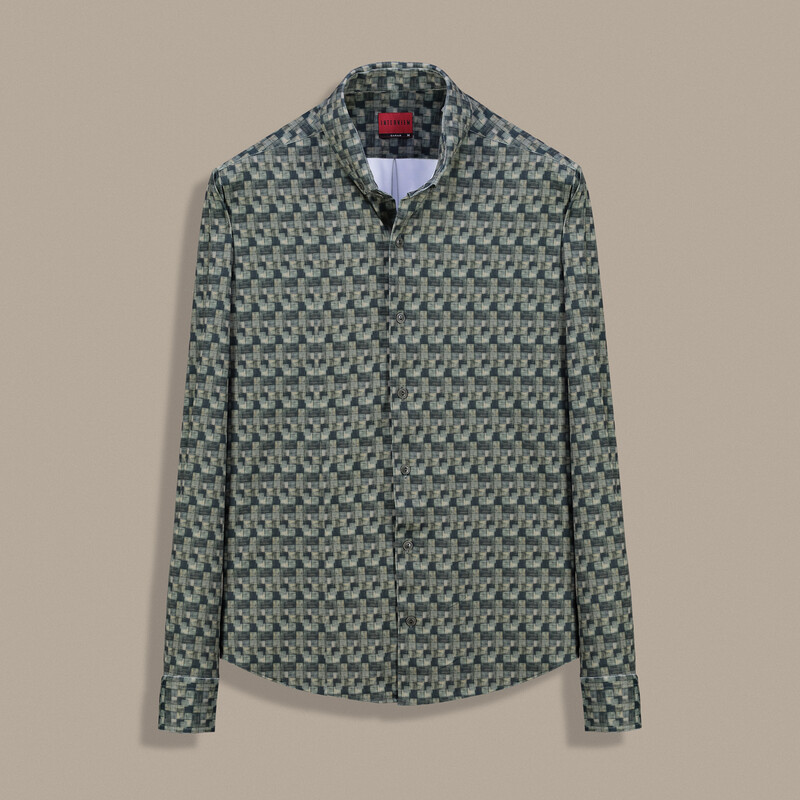 Goias Uzun Kol Soho Desenli Yeşil Gömlek - INTERVIEW