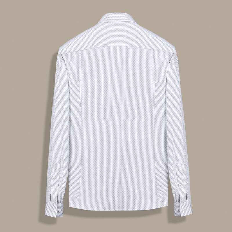 Goias Mavi Desenli Uzun Kol Gömlek - INTERVIEW