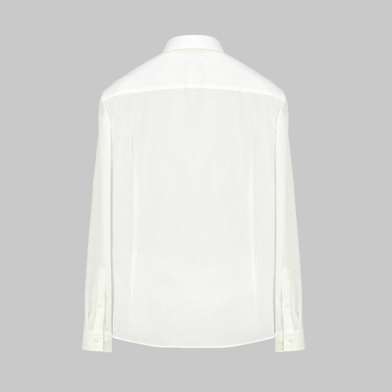 Goias Mikro Desenli Slim Fit Ekru Gömlek - 2